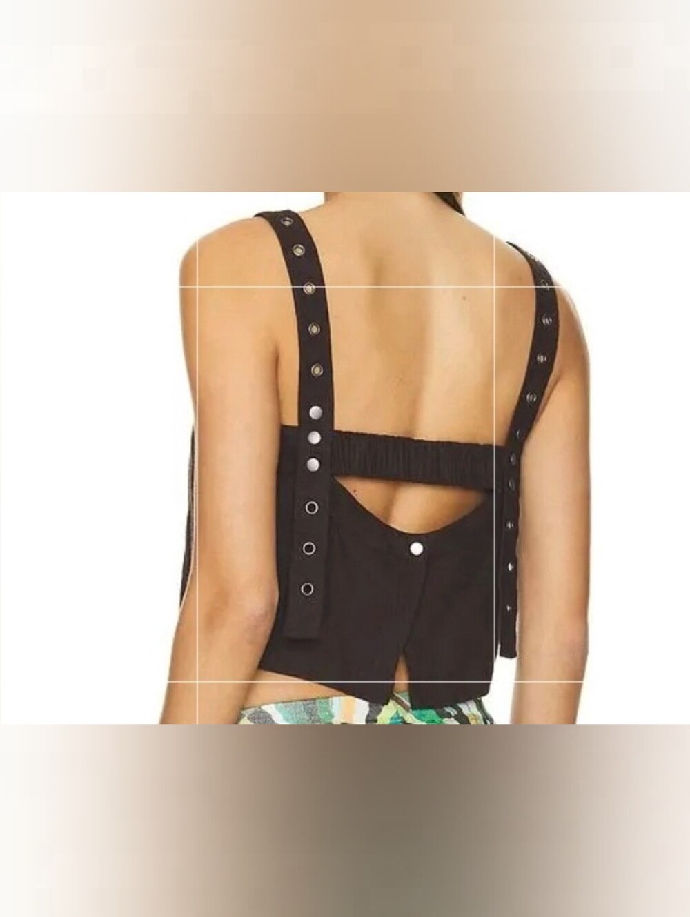 Free People Syd Grommet Tank/Washed Black